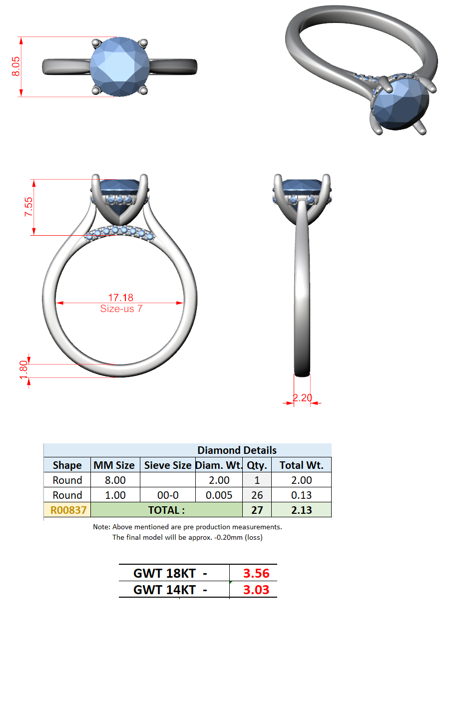 Hidden Halo Split Shank Ring CAD Files – 8 Shape Collection | 3DM & STL Download