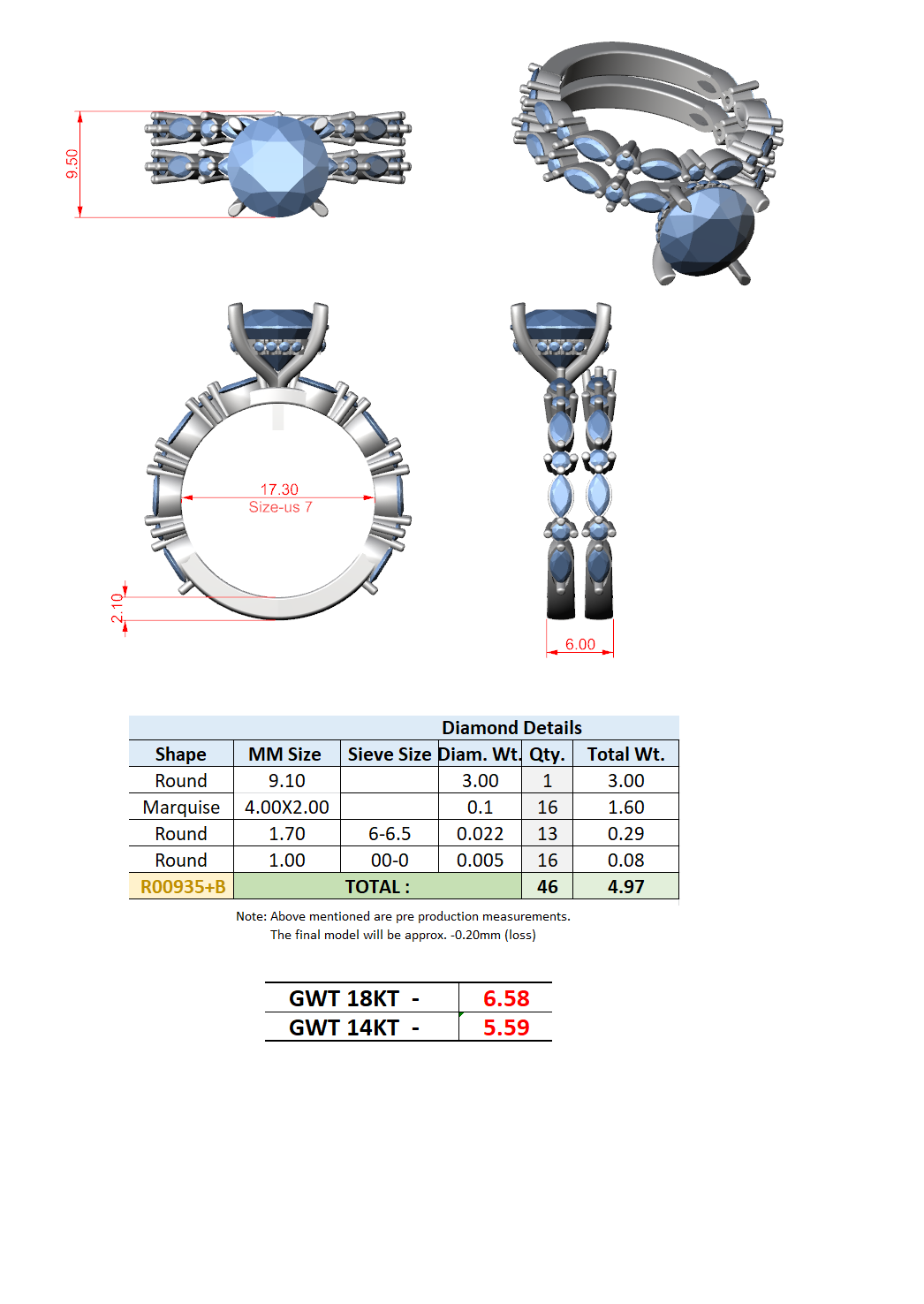 Round Cut Stackable Ring CAD Files – 3DM & STL Download