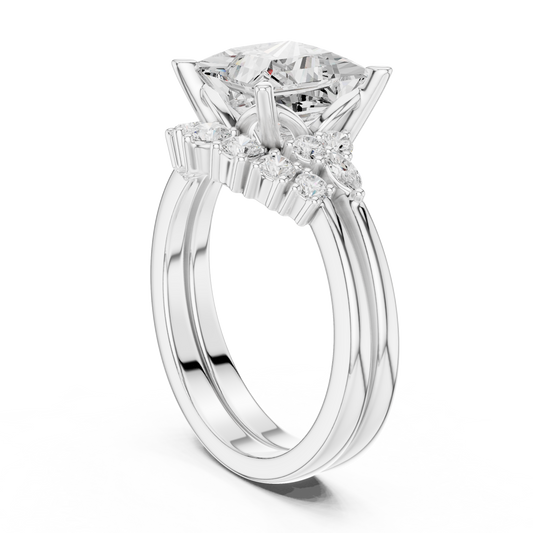 Princess Cut Stackable Ring CAD Files – 3DM & STL Download With Rendered Images