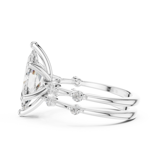 Marquise Cut Stackable Ring CAD Files – 3DM & STL Download
