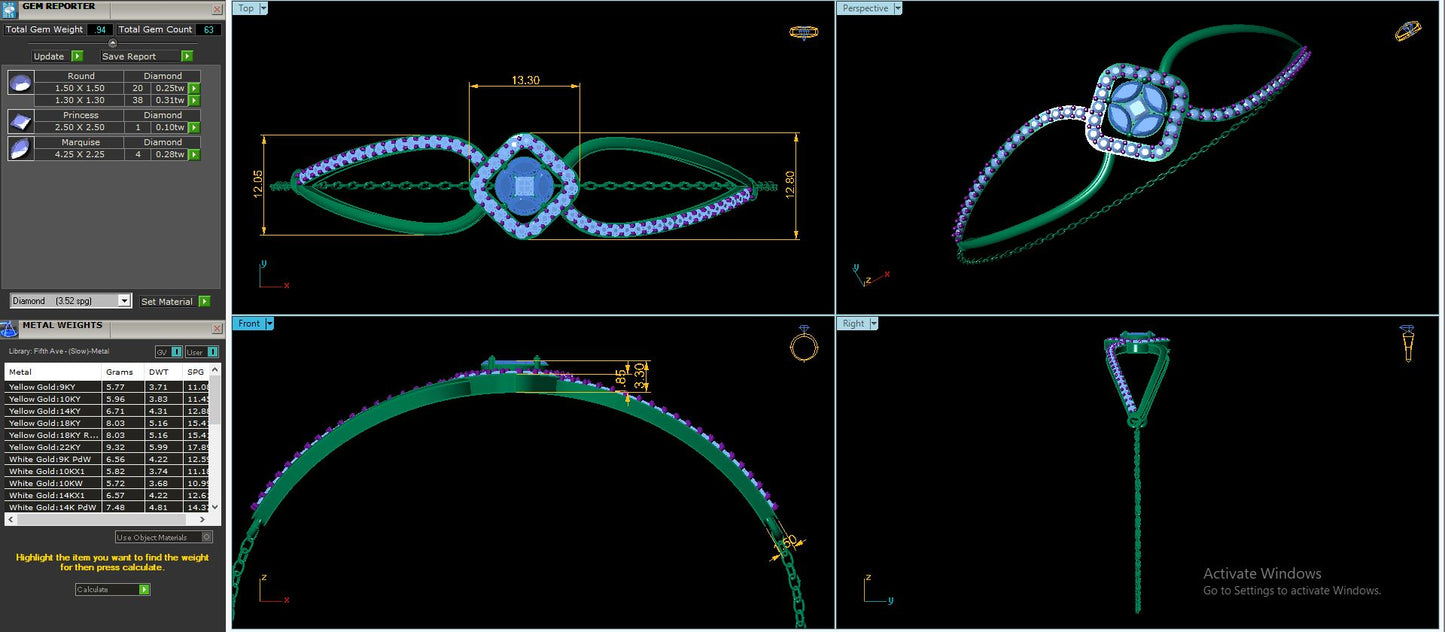 Women's Bracelet CAD Files – 16 Model Collection | 3DM & STL Download