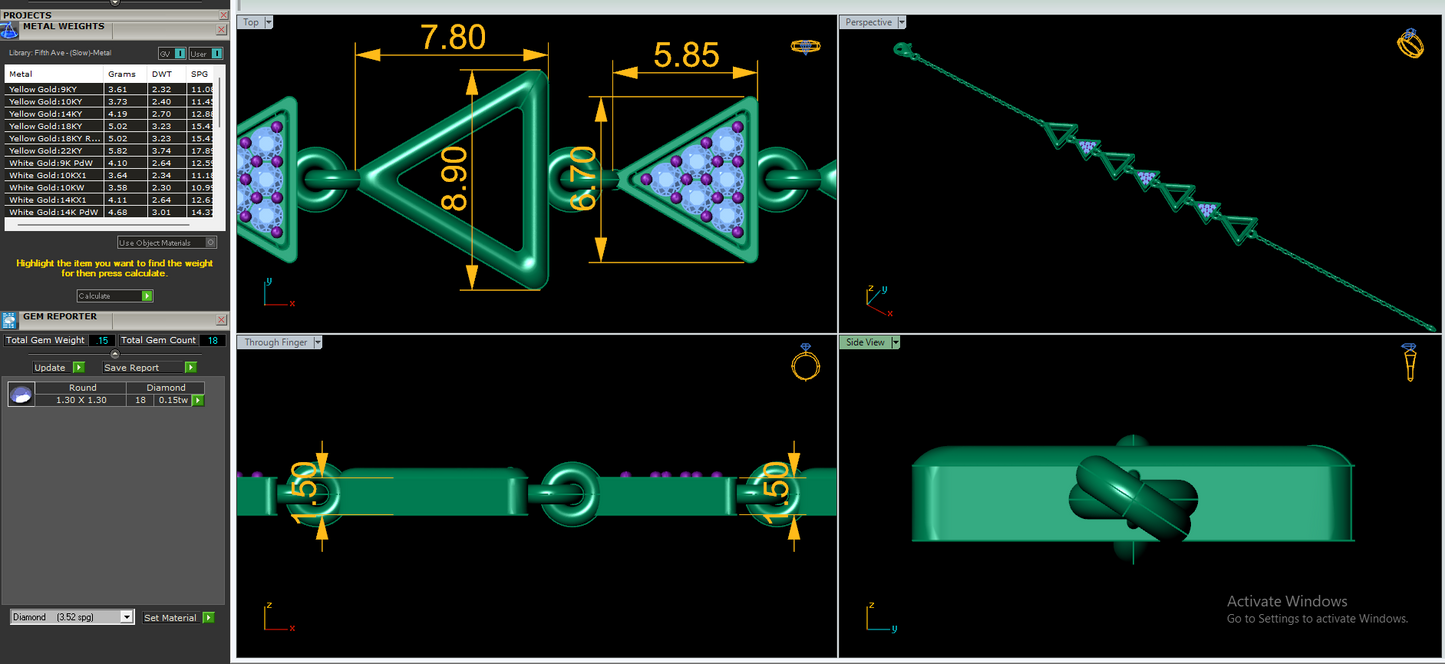 Women's Luxury Bangle & Bracelet CAD Files – 16 Model Collection | 3DM & STL Download