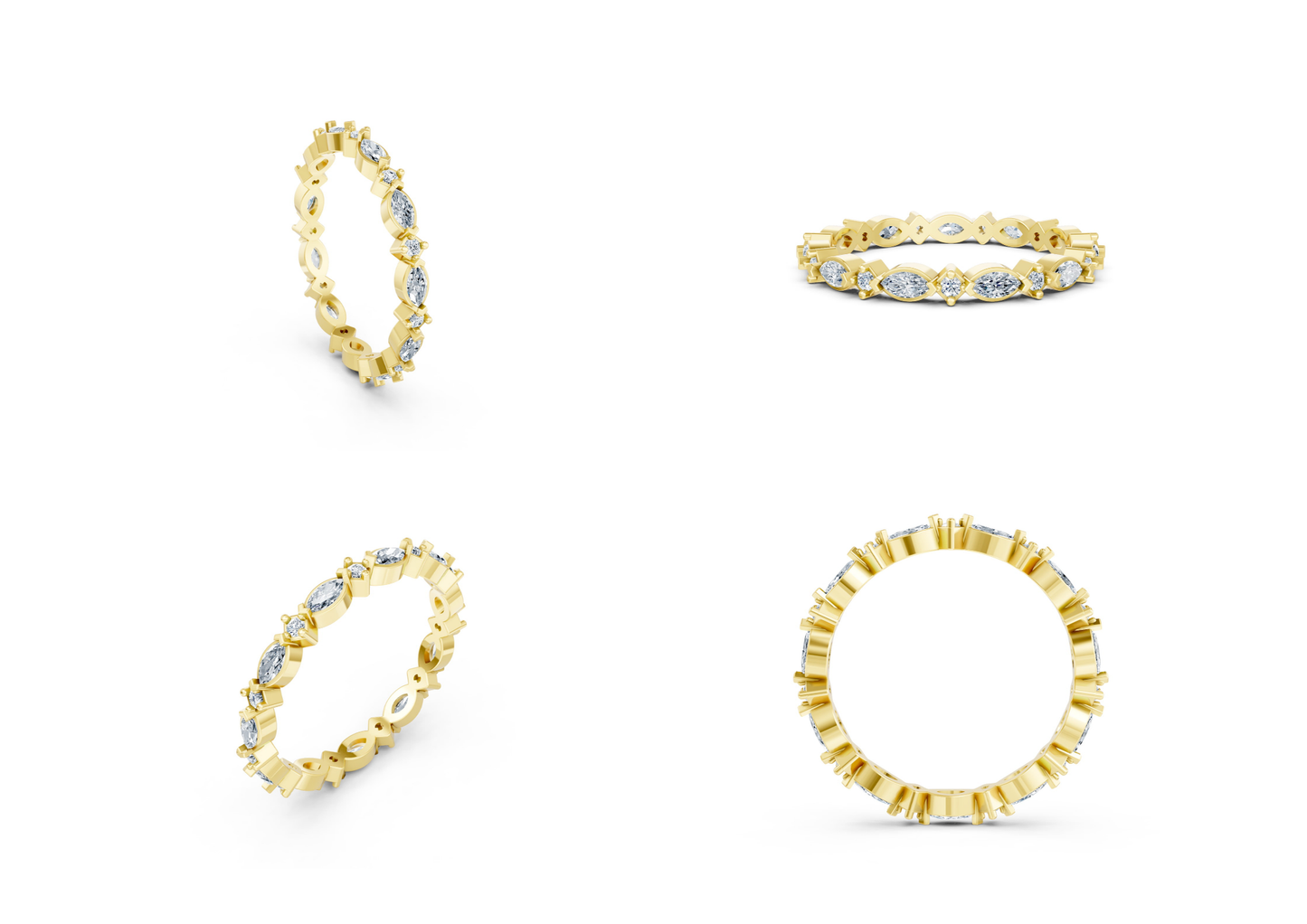 20 Eternity Rings CAD Designs -3dm Files Download