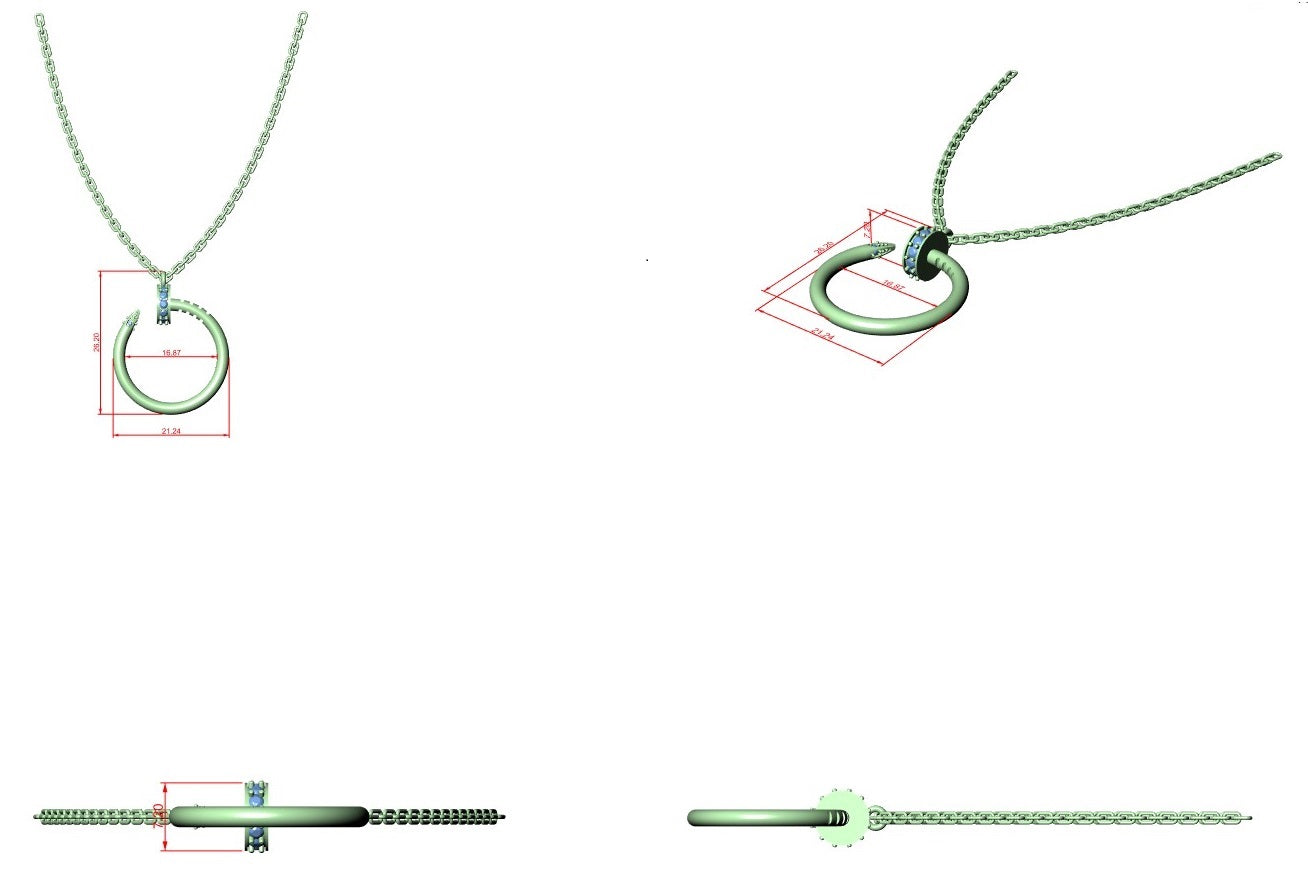 Diamond Nail Pendant CAD Files For 3d Printing | 3DM & STL Download