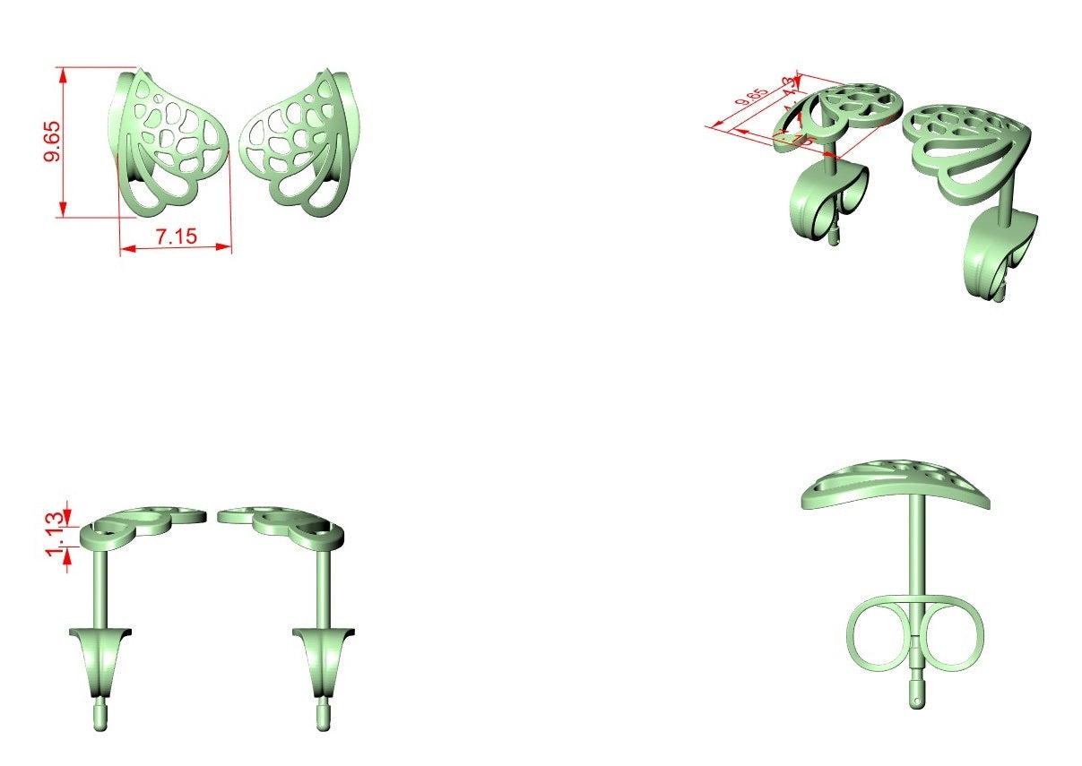 Diamond Stud Earrings CAD Files – 19 Models  Mega Collection | 3DM & STL Download