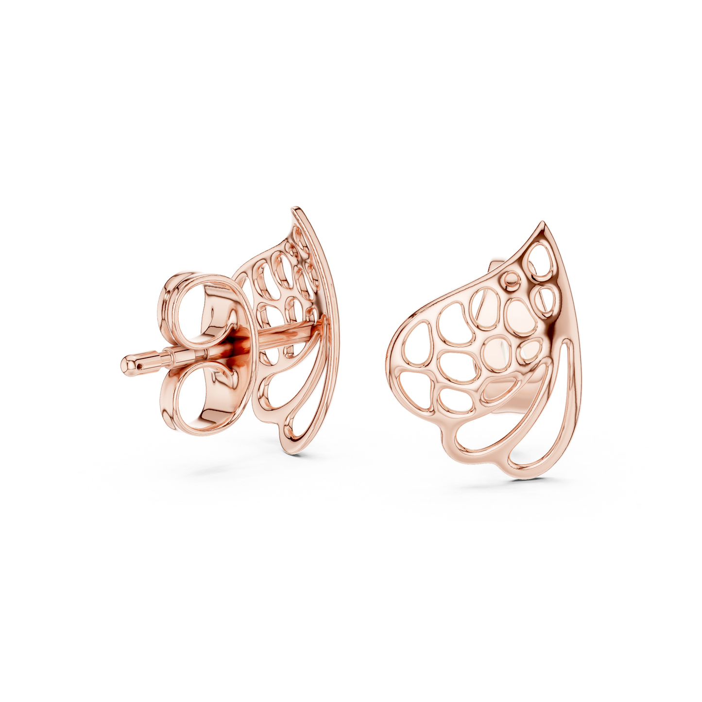 Free Diamond Stud Wing Earrings 3D Model – STL & 3DM Download