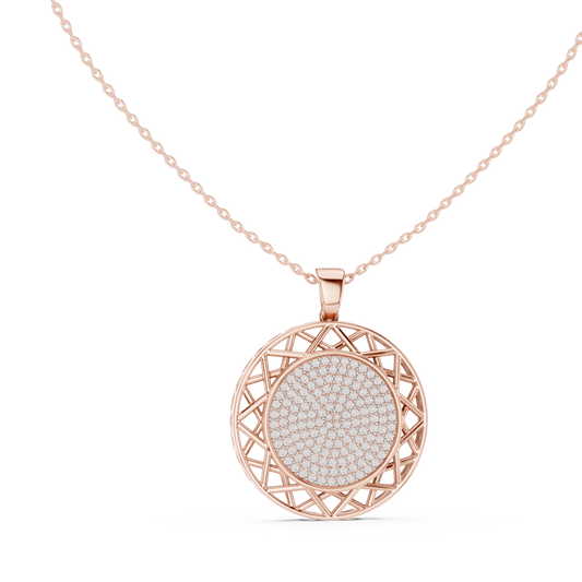 Diamond Circle Pendant CAD File – 3D Printing Ready | 3DM & STL Download