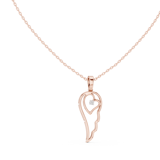 Diamond Heart Wing Pendant CAD File – 3D Printing Ready | 3DM & STL Download