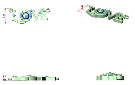 Love Pendant CAD File – For 3D Printing | 3DM & STL Download