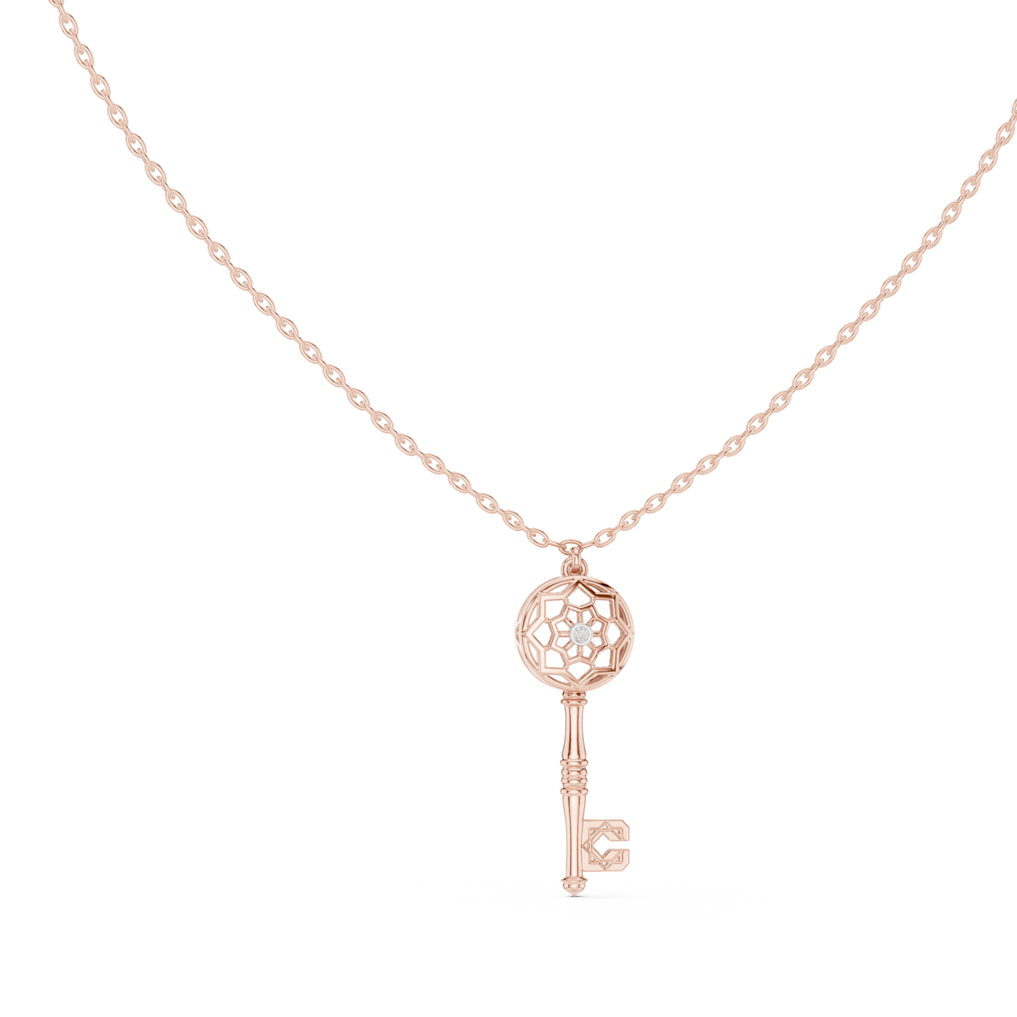 Diamond Key Pendant CAD File – 3D Printing Ready | 3DM & STL Download
