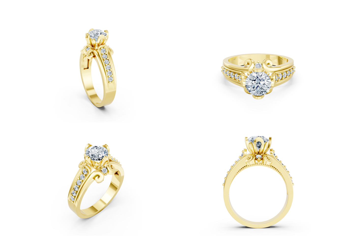 25 Engagements Rings CAD files-3dm Printable Jewelry Collection(part 4)