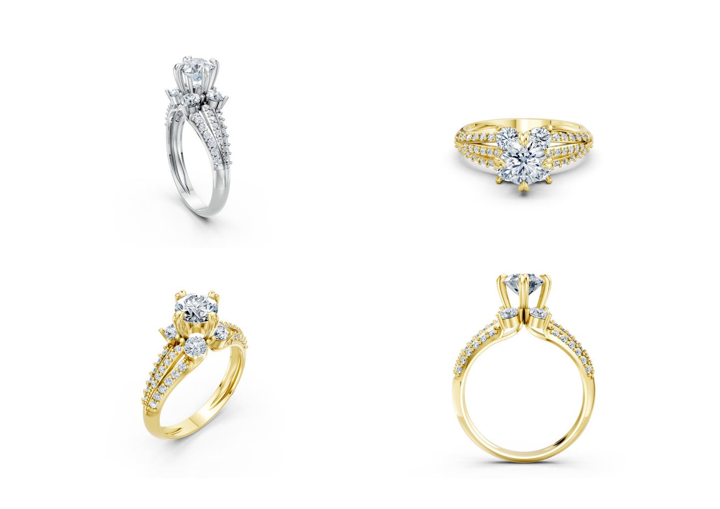 25 Engagements Rings CAD files-3dm Printable Jewelry Collection(part 5)