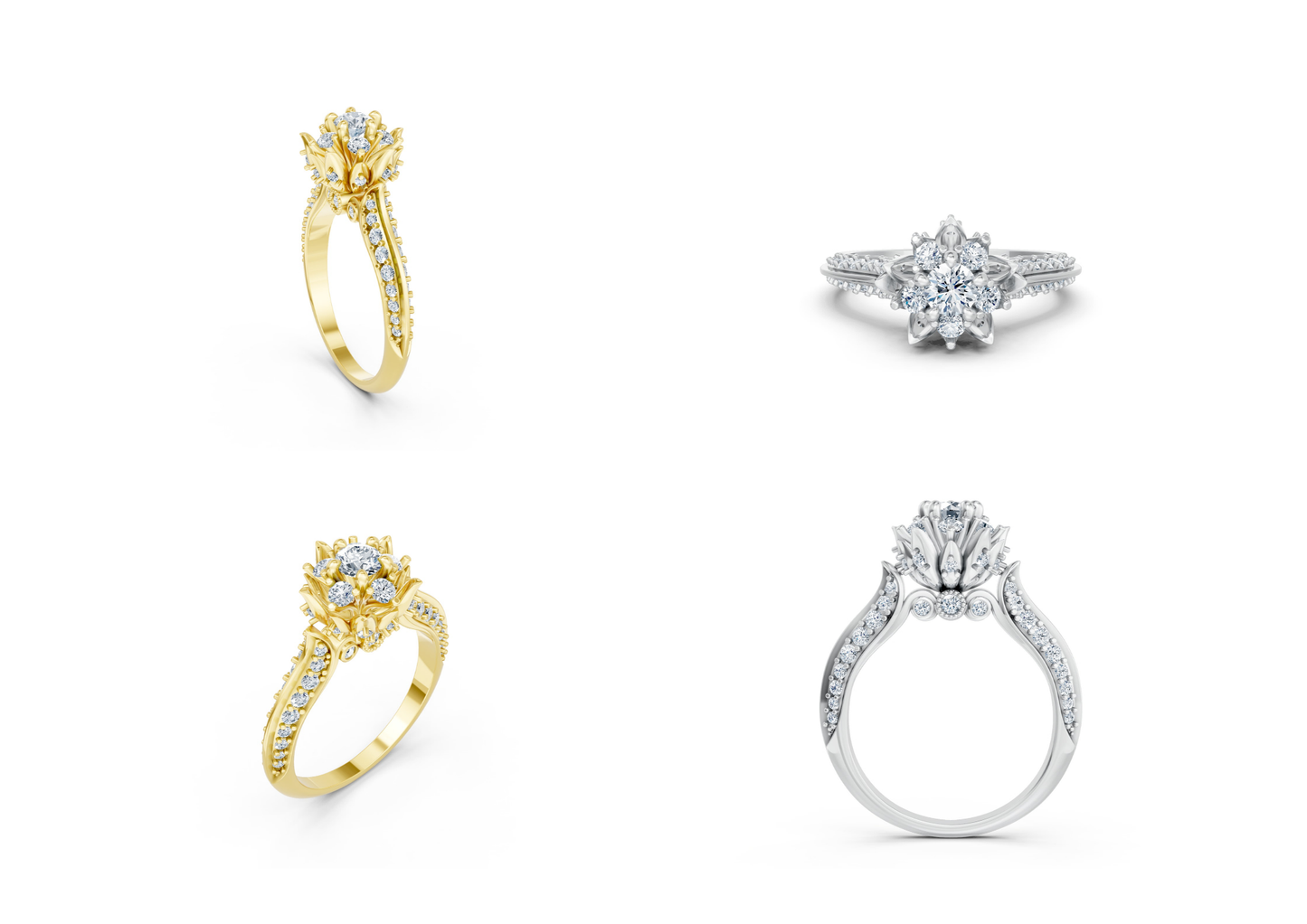 25 Engagements Rings CAD files-3dm Printable Jewelry Collection(part 6)