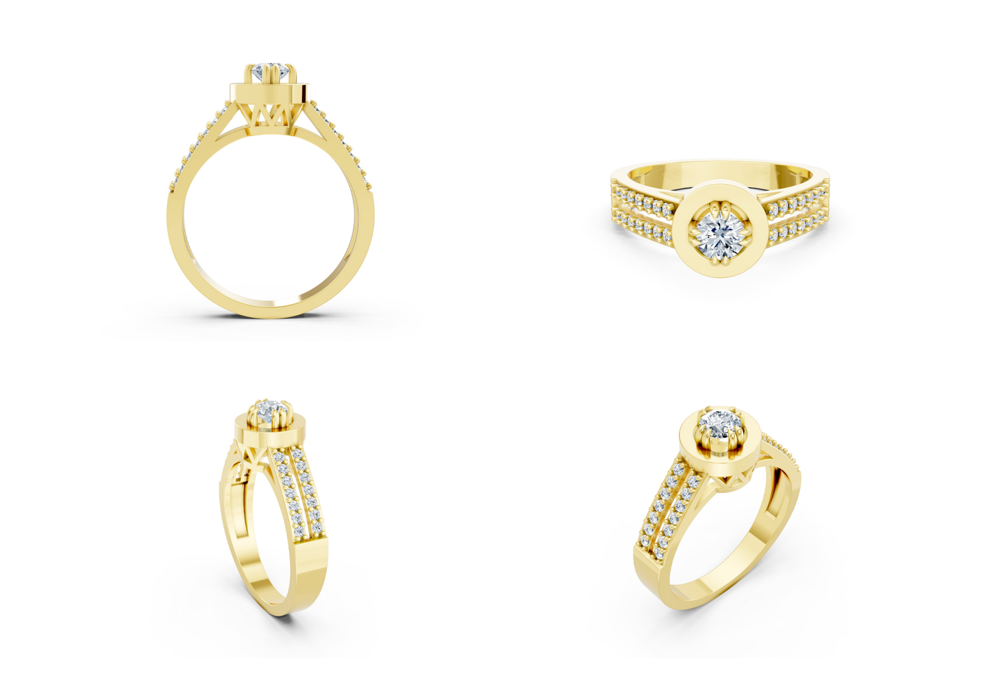 25 Engagements Rings CAD files-3dm Printable Jewelry Collection(part 4)