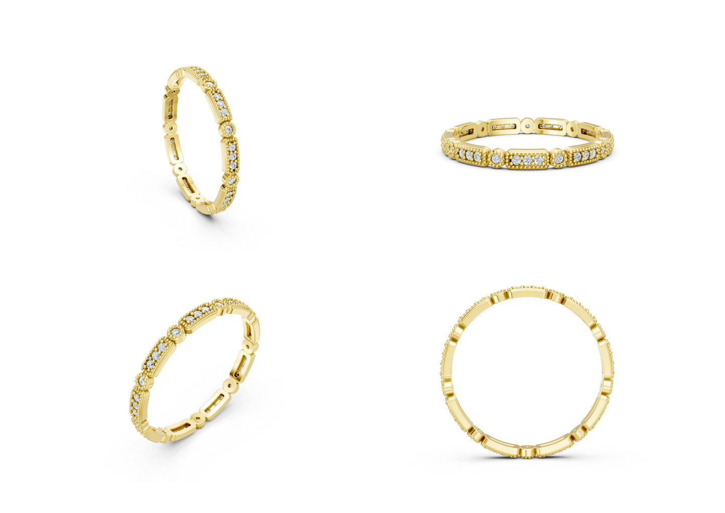 20 Eternity Rings CAD Designs -3dm Files Download