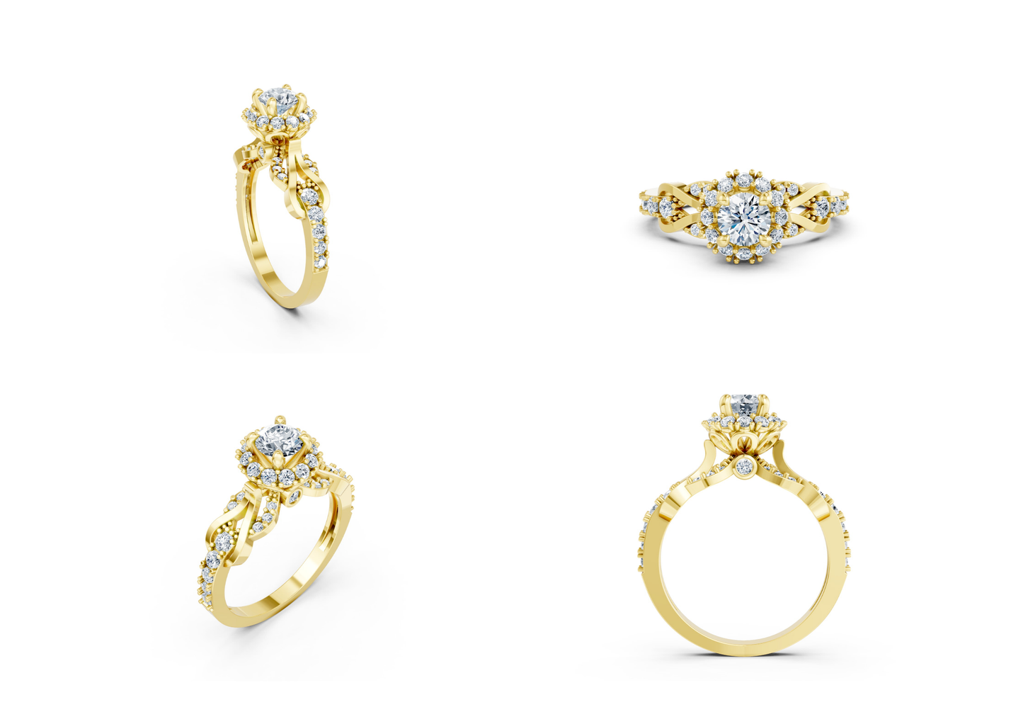 25 Engagements Rings CAD files-3dm Printable Jewelry Collection(part 6)