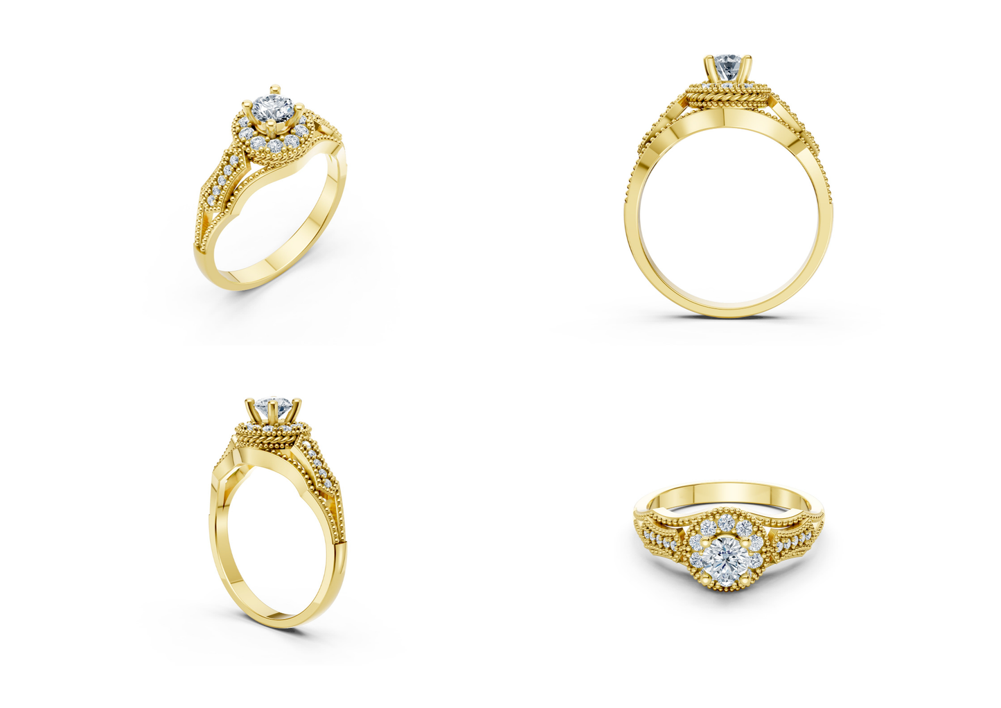 25 Engagements Rings CAD files-3dm Printable Jewelry Collection(part 2)