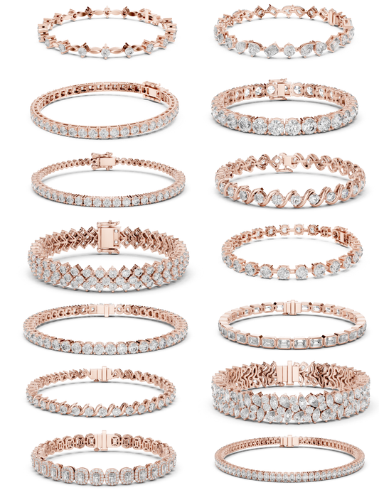 Diamond Tennis & Link Bracelet CAD Files – 15 Design Mega Collection | 3DM & STL Download