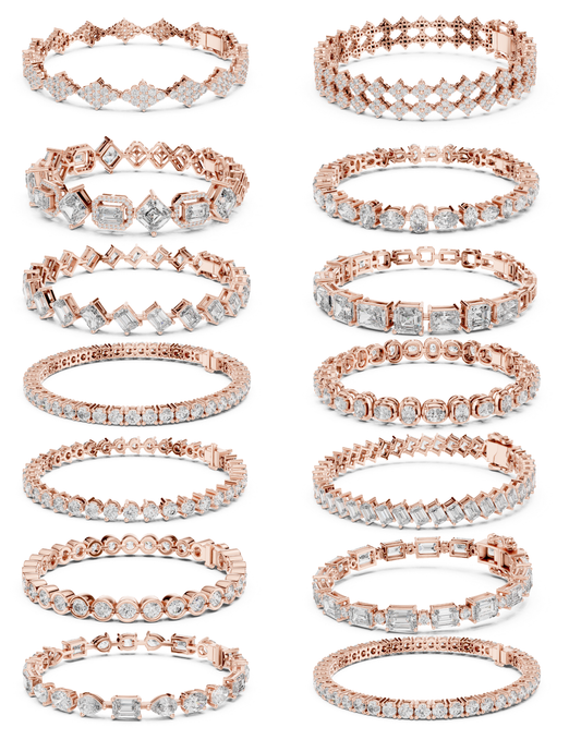 Diamond Tennis & Flexible Link Bracelet CAD Files – 14 Design Mega Collection | 3DM & STL Download