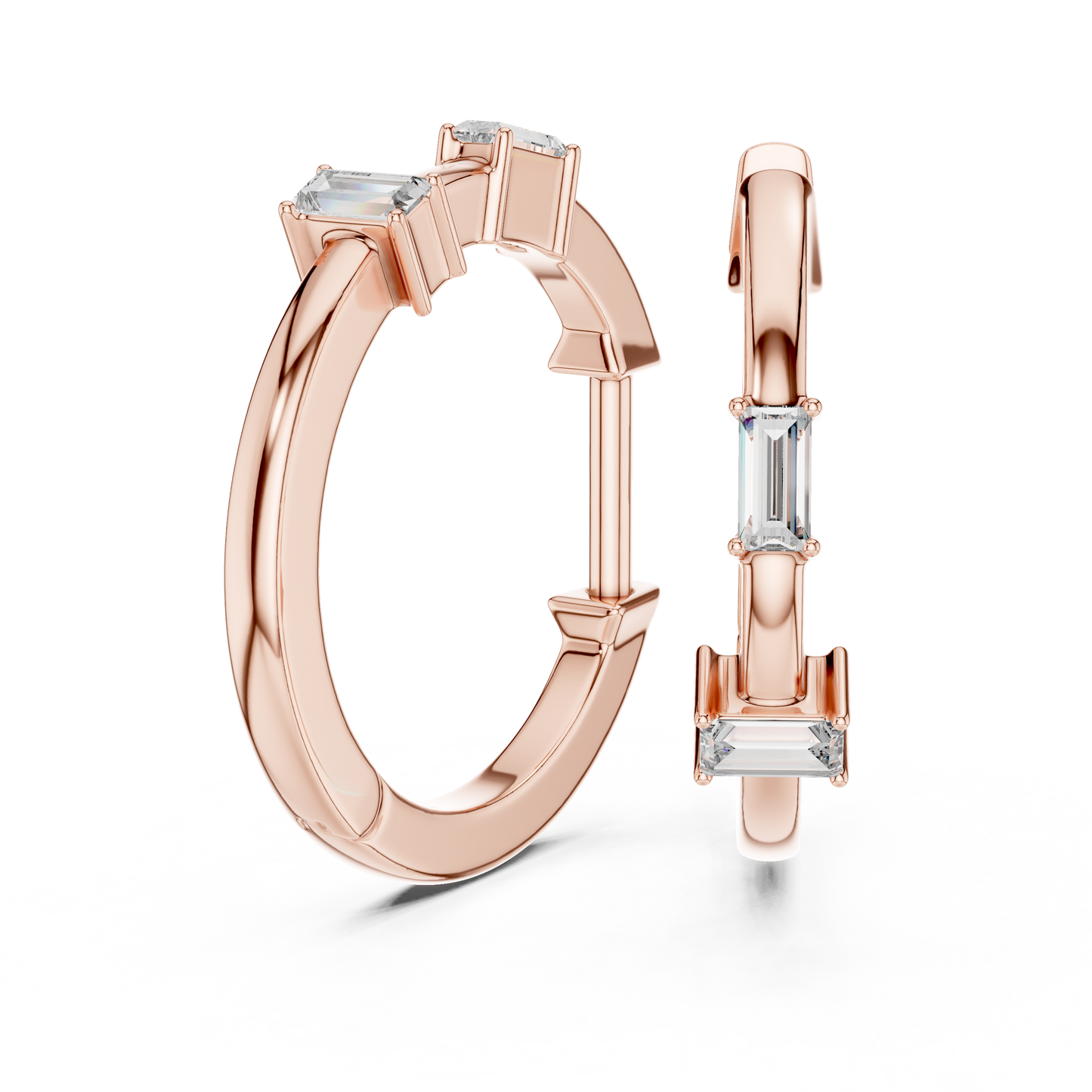 Diamond Hoop & Huggie Earrings CAD Files – 23 Design Mega Collection | 3DM & STL Download