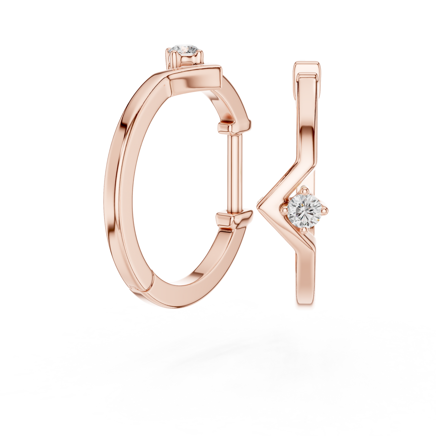 Diamond Hoop & Huggie Earrings CAD Files – 23 Design Mega Collection | 3DM & STL Download