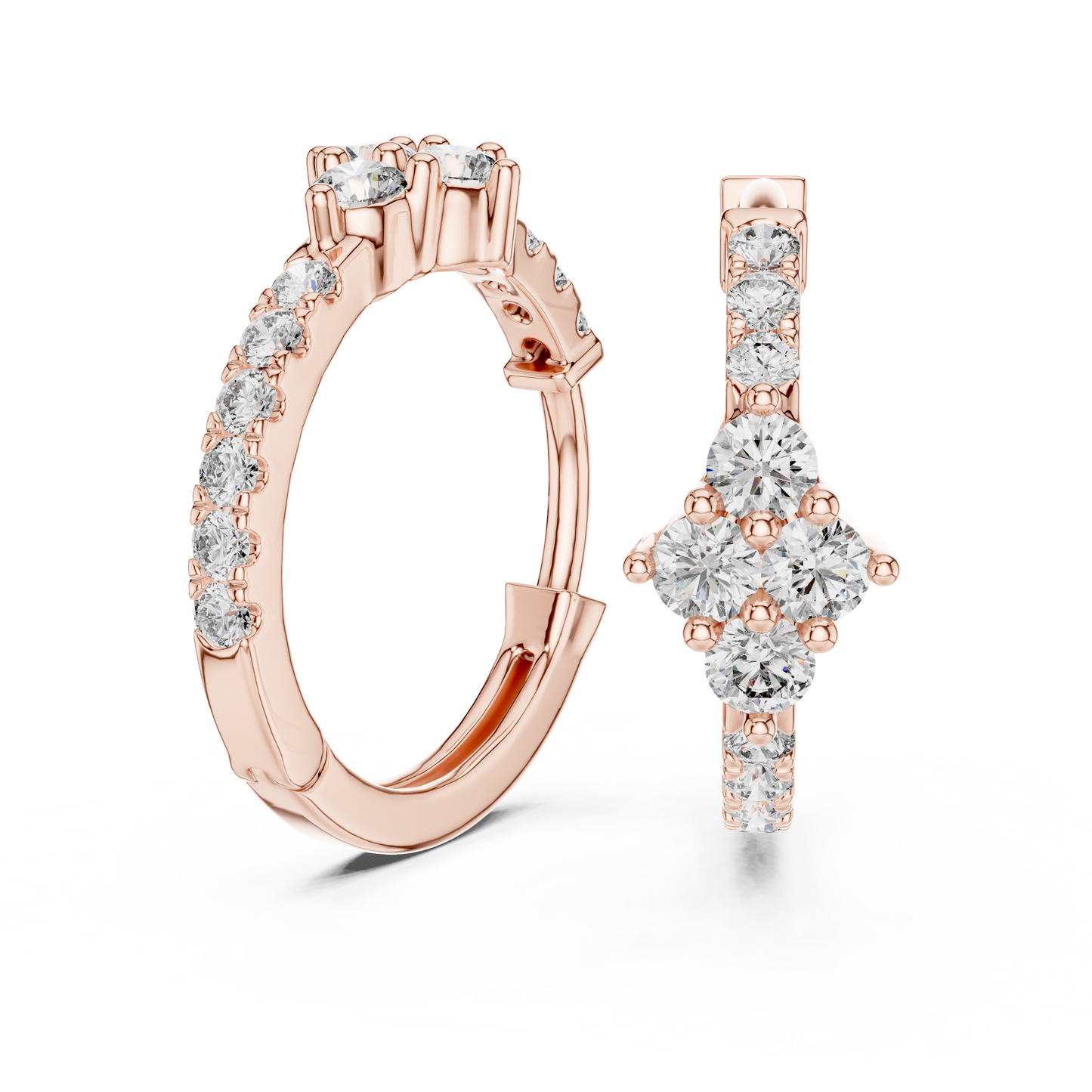 Diamond Hoop & Huggie Earrings CAD Files – 23 Design Mega Collection | 3DM & STL Download