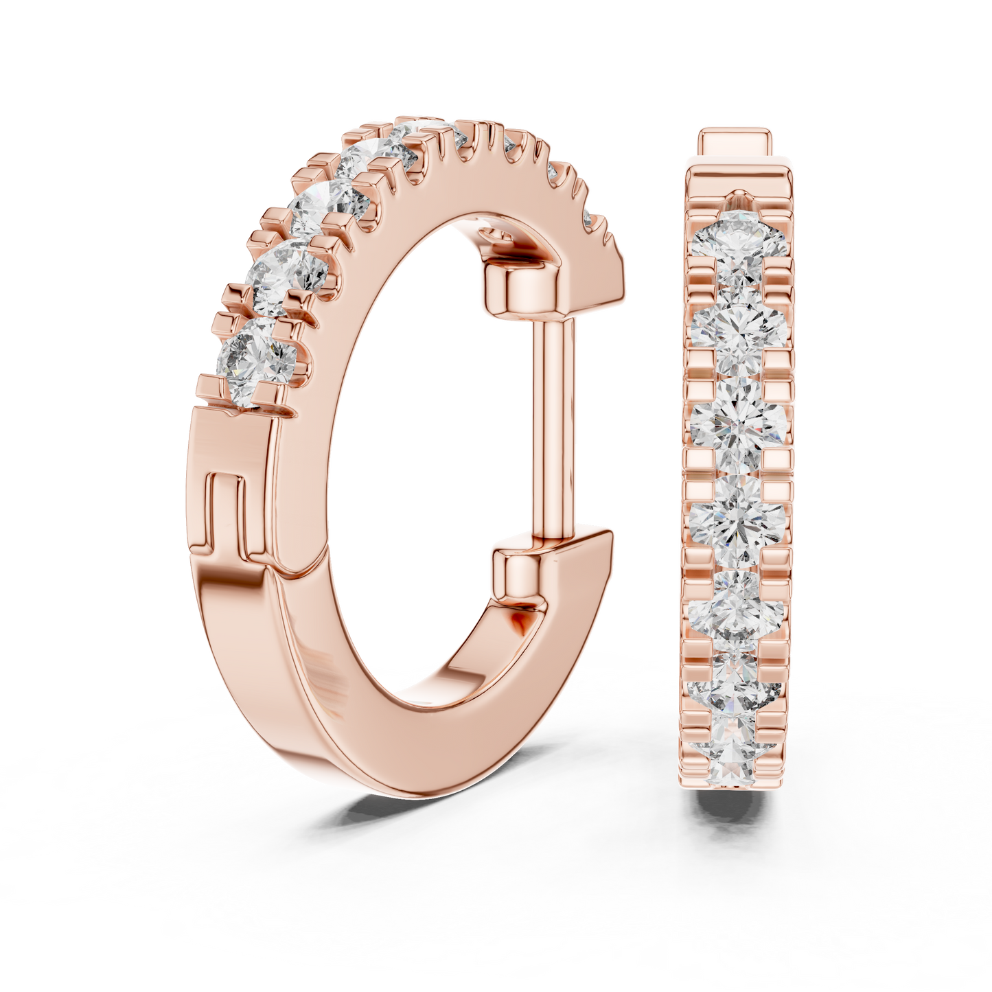 Diamond Hoop & Huggie Earrings CAD Files – 23 Design Mega Collection | 3DM & STL Download