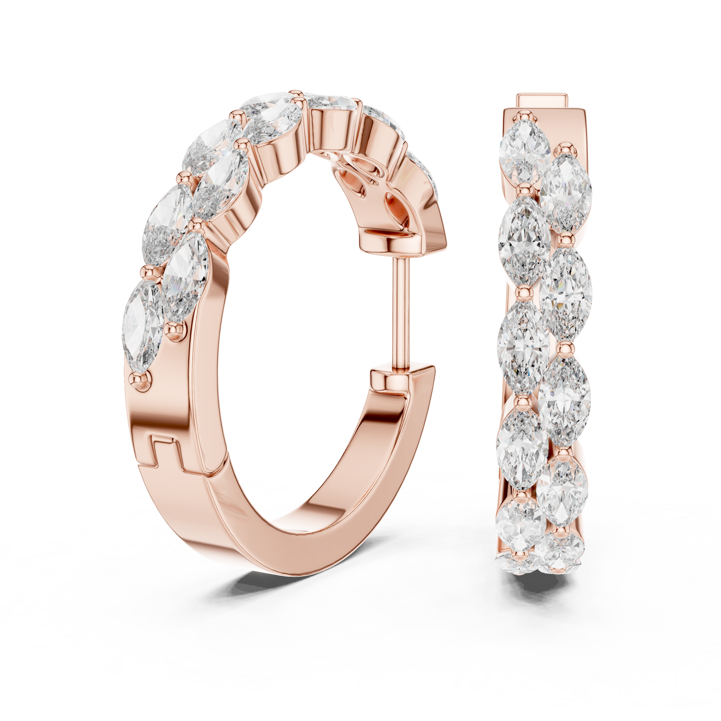 Diamond Hoop & Huggie Earrings CAD Files – 23 Design Mega Collection | 3DM & STL Download