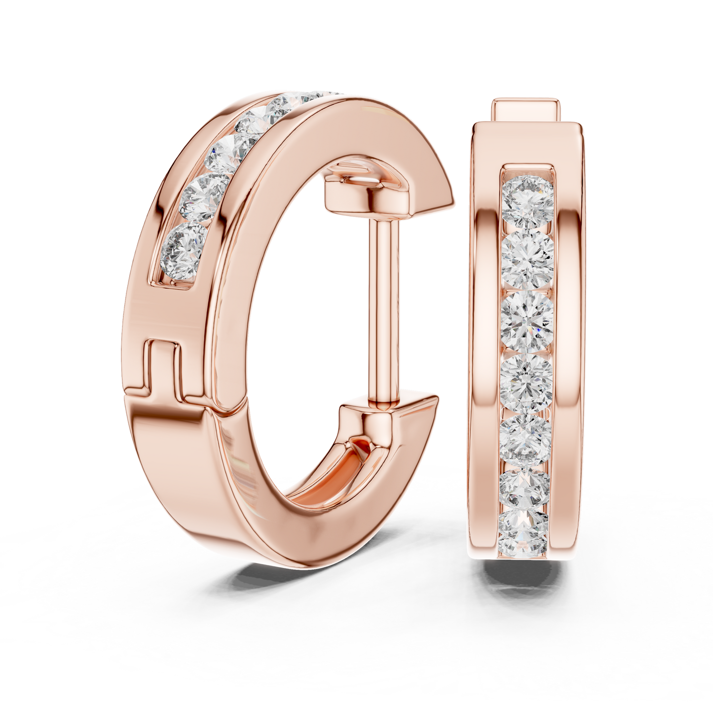 Diamond Hoop & Huggie Earrings CAD Files – 23 Design Mega Collection | 3DM & STL Download
