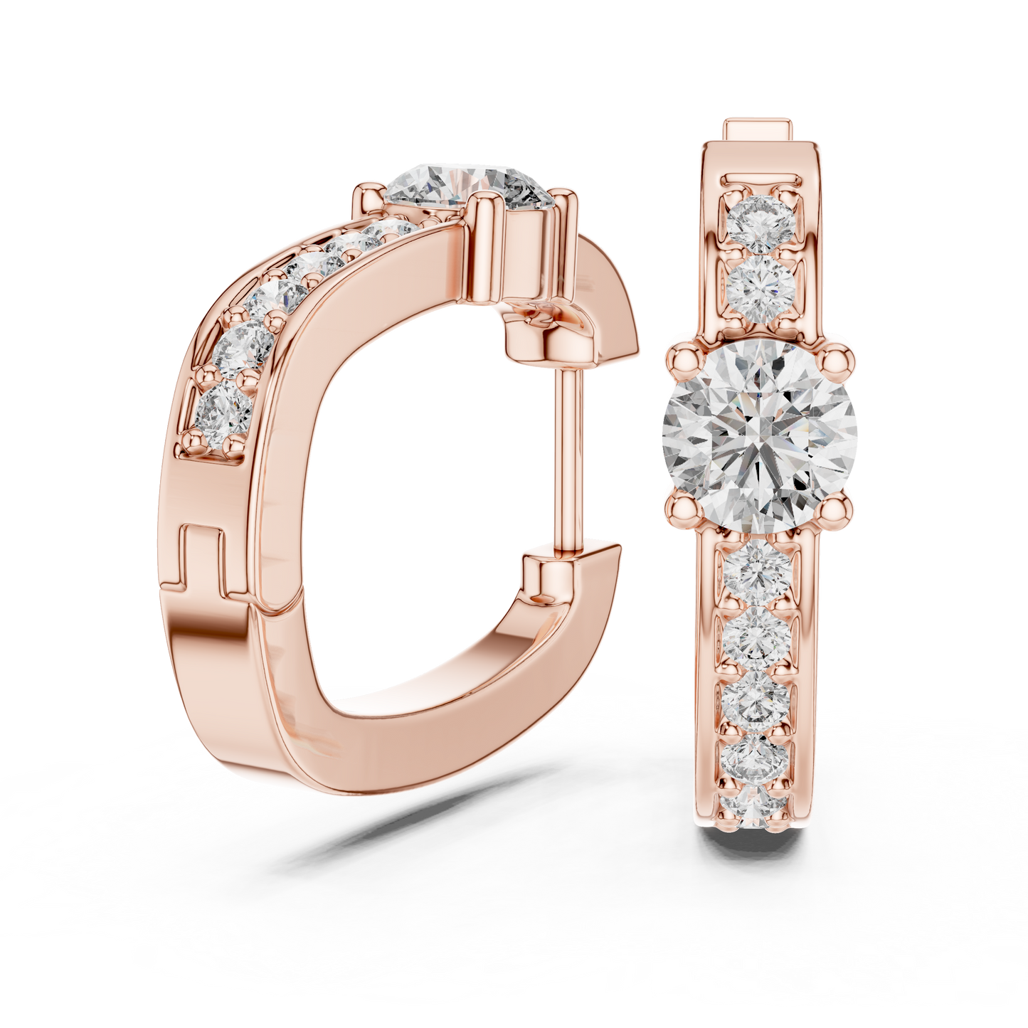 Diamond Hoop & Huggie Earrings CAD Files – 23 Design Mega Collection | 3DM & STL Download