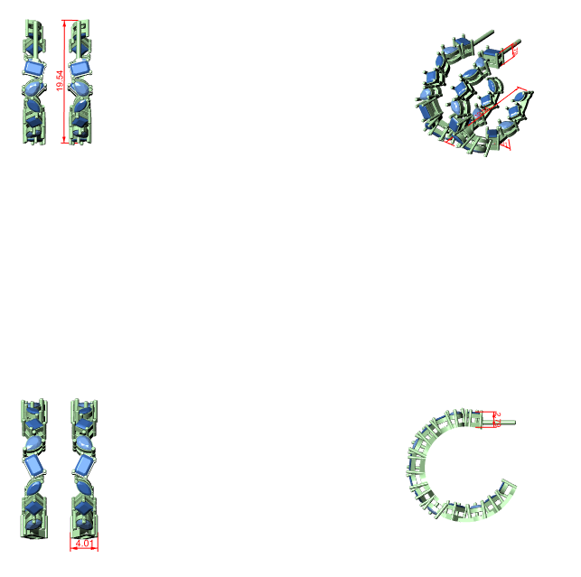 Diamond Hoop & Huggie Earrings CAD Files – 23 Design Mega Collection | 3DM & STL Download