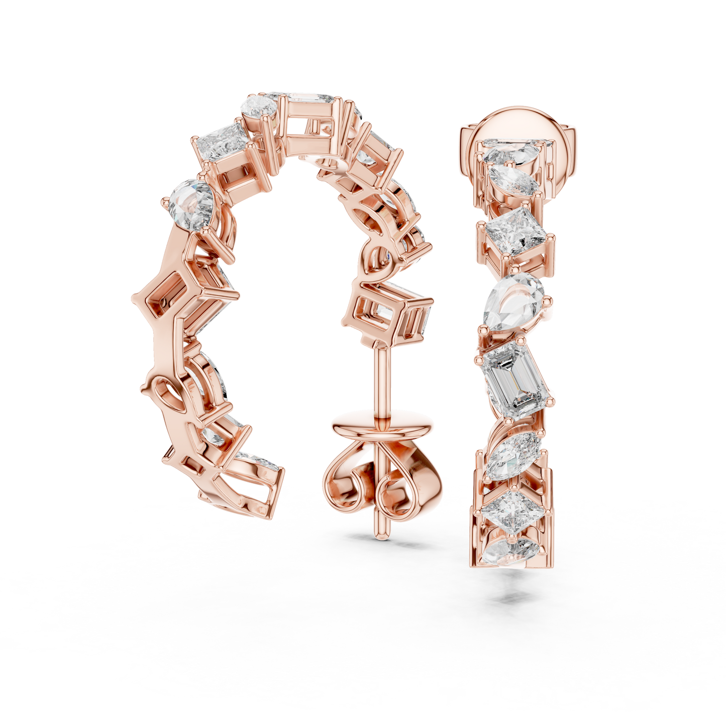 Diamond Hoop & Huggie Earrings CAD Files – 23 Design Mega Collection | 3DM & STL Download