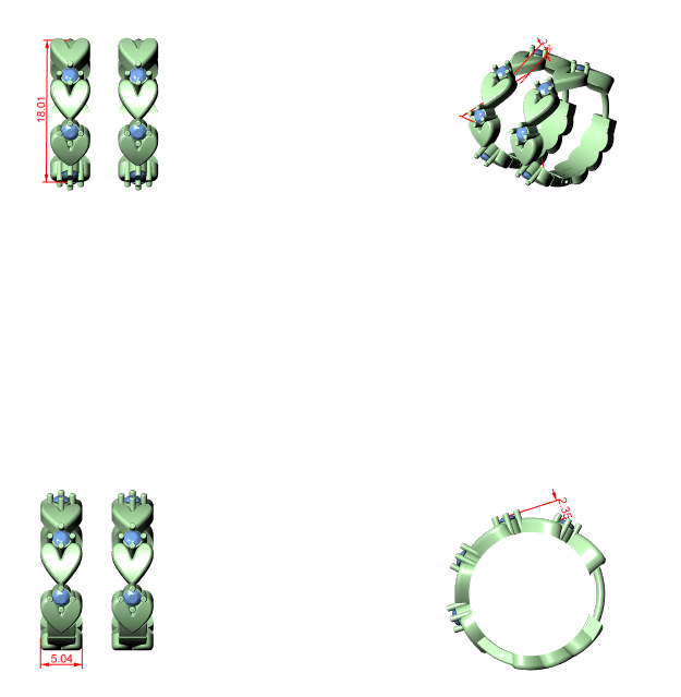 Diamond Hoop & Huggie Earrings CAD Files – 23 Design Mega Collection | 3DM & STL Download