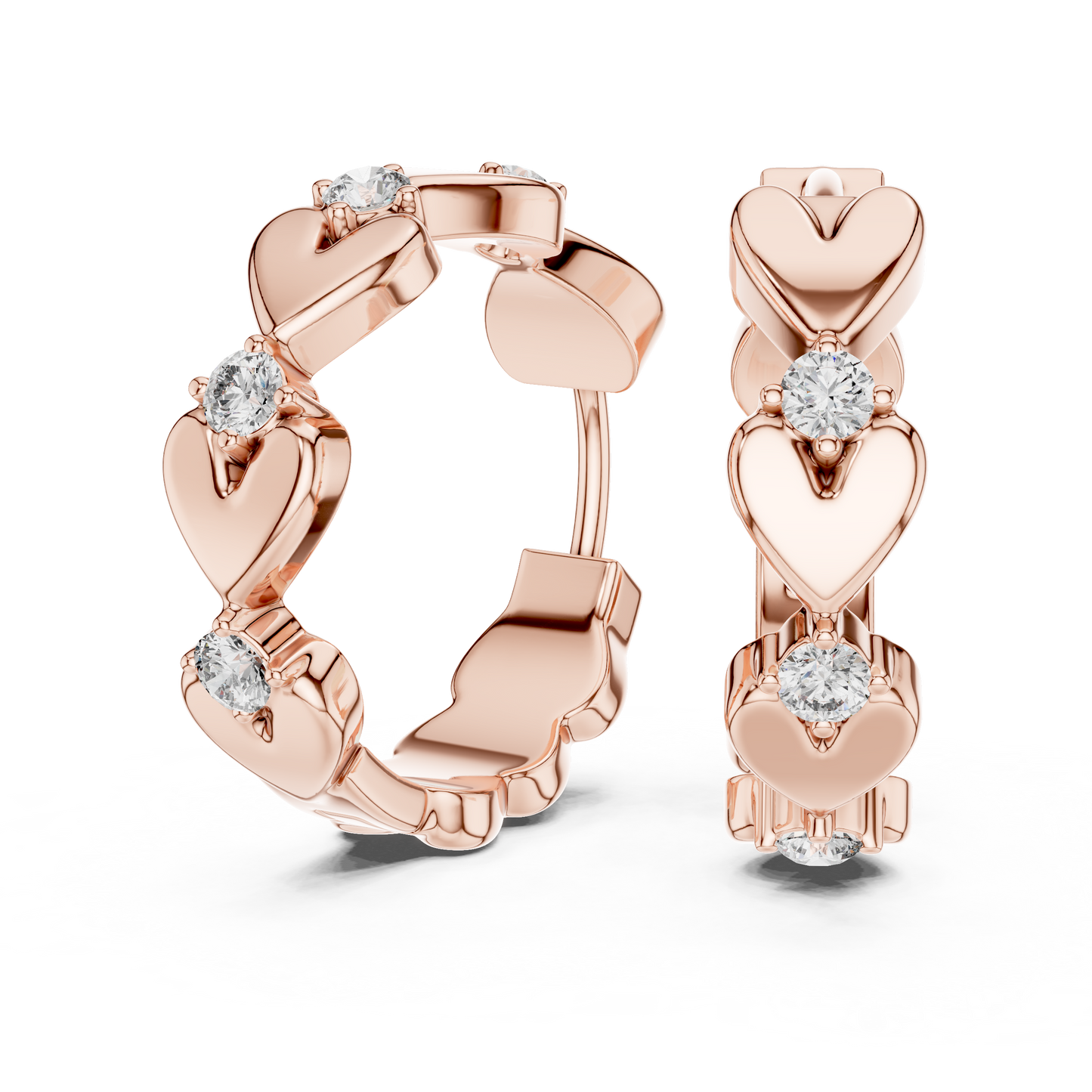 Diamond Hoop & Huggie Earrings CAD Files – 23 Design Mega Collection | 3DM & STL Download