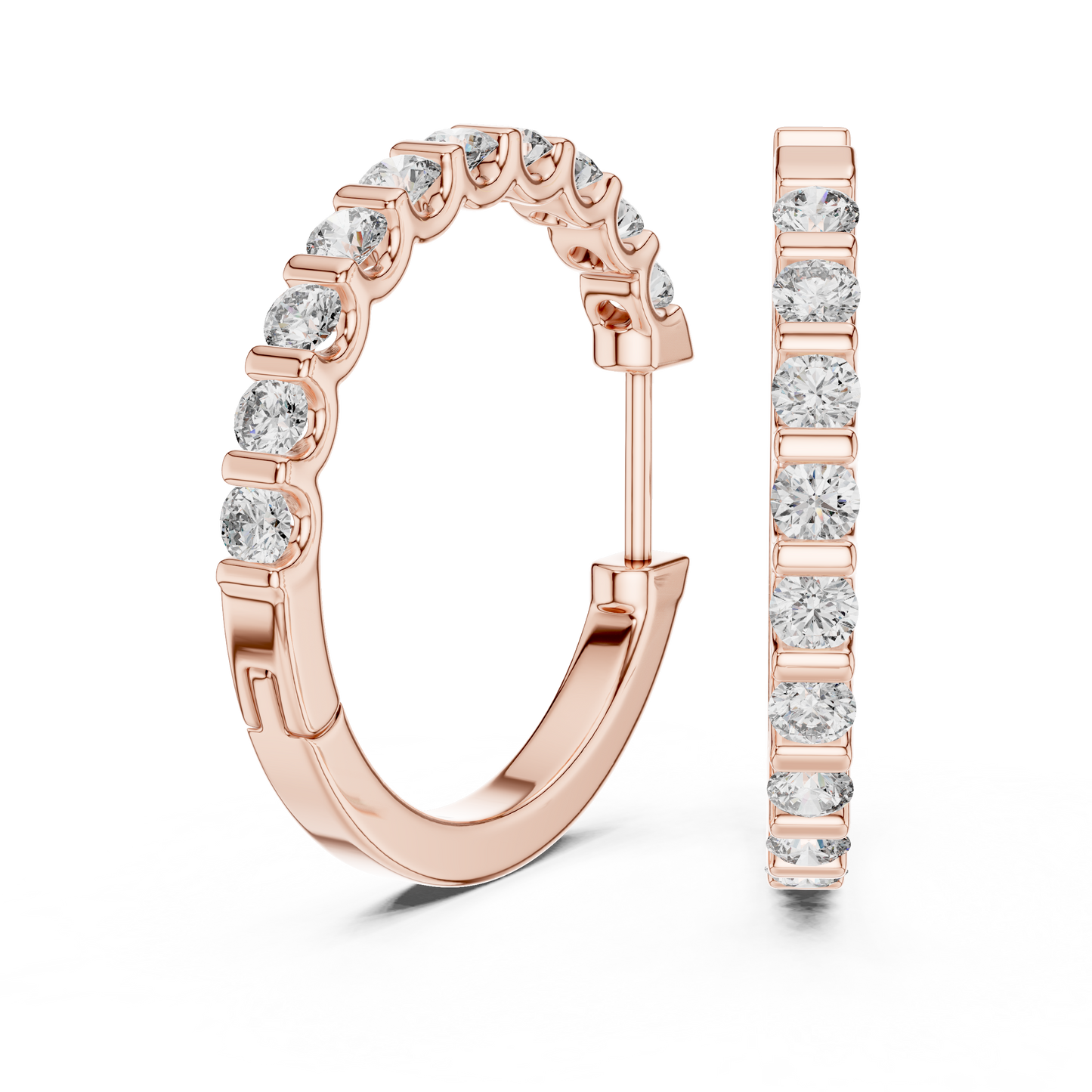 Diamond Hoop & Huggie Earrings CAD Files – 23 Design Mega Collection | 3DM & STL Download