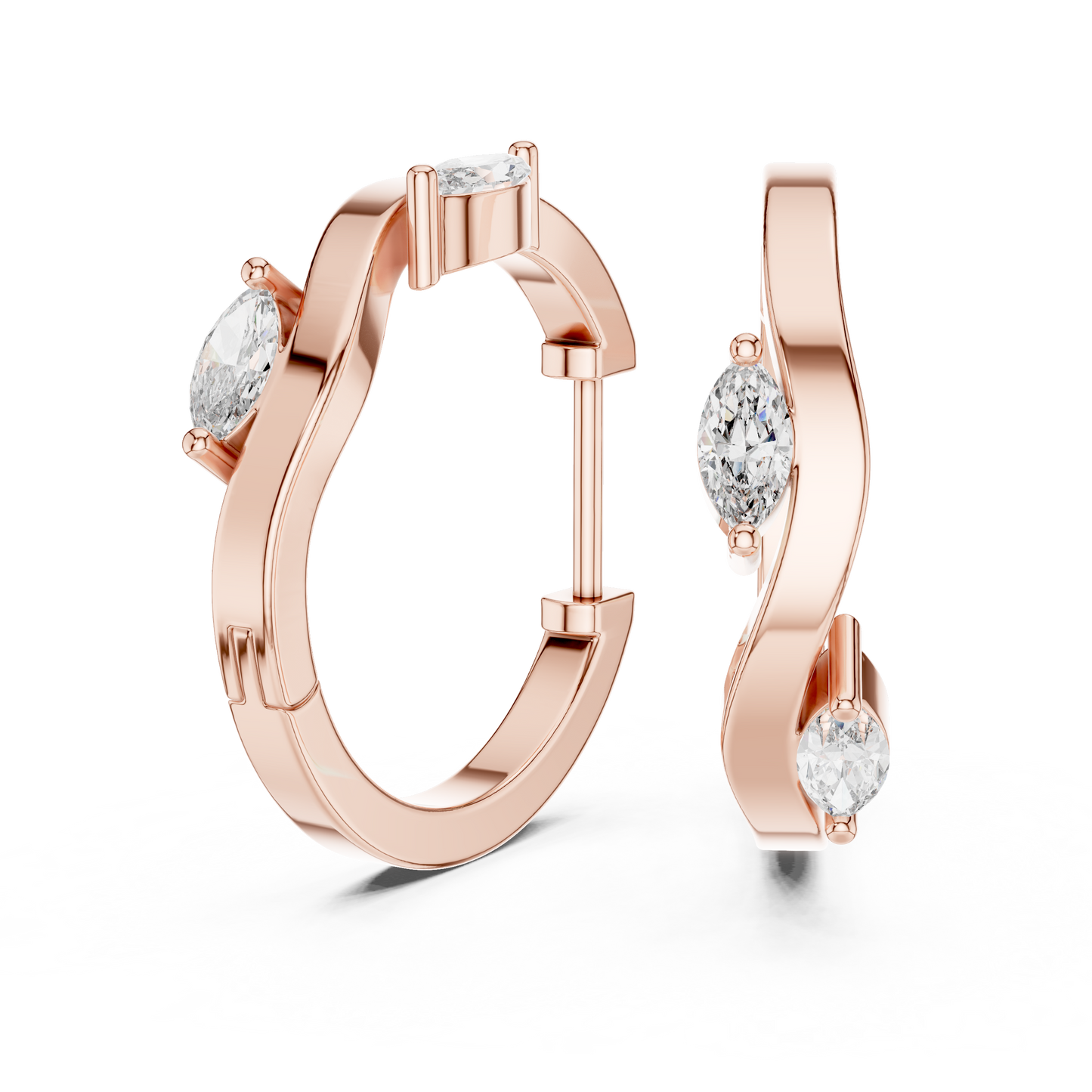 Diamond Hoop & Huggie Earrings CAD Files – 23 Design Mega Collection | 3DM & STL Download
