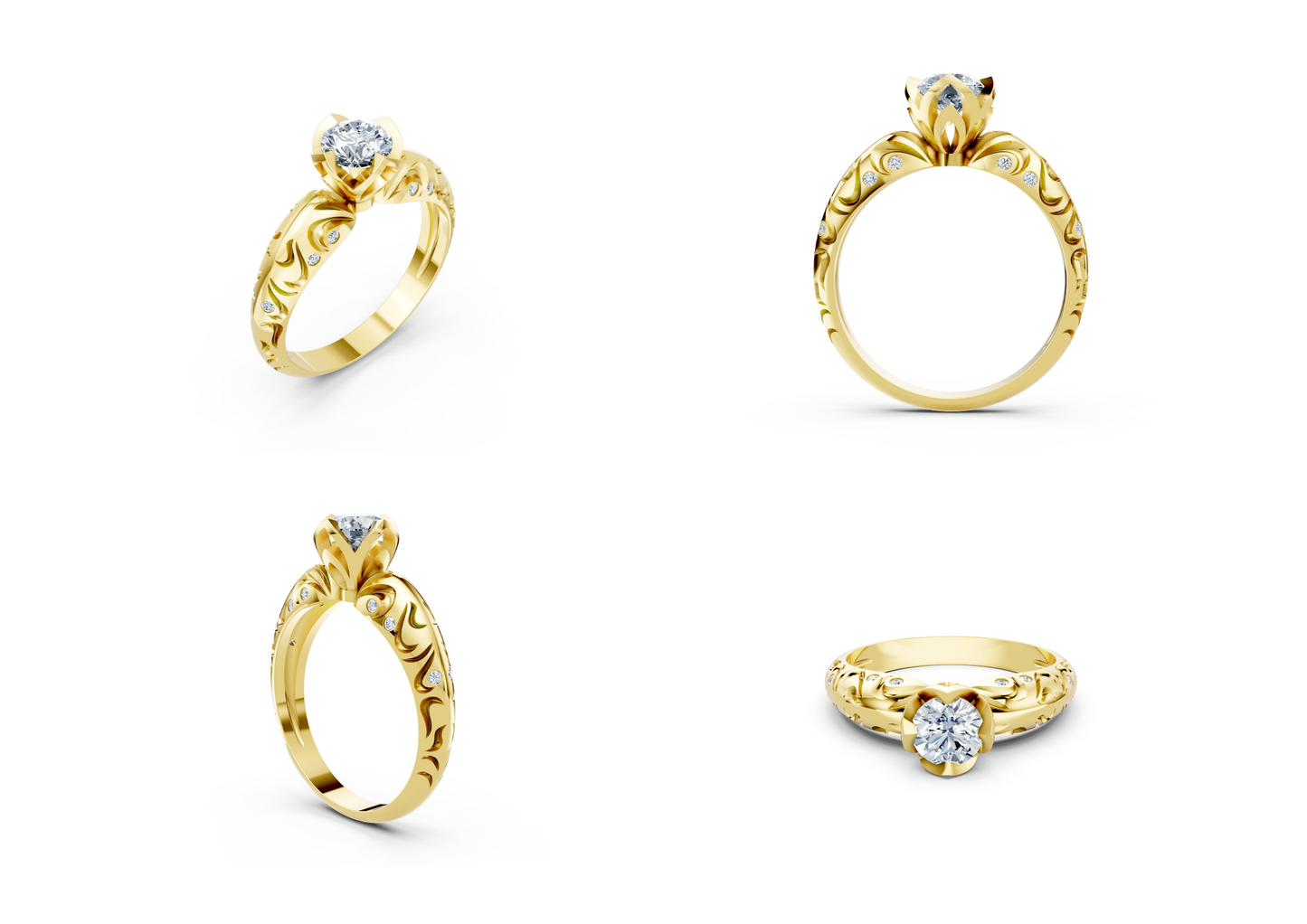 25 Engagements Rings CAD files-3dm Printable Jewelry Collection(part 1)