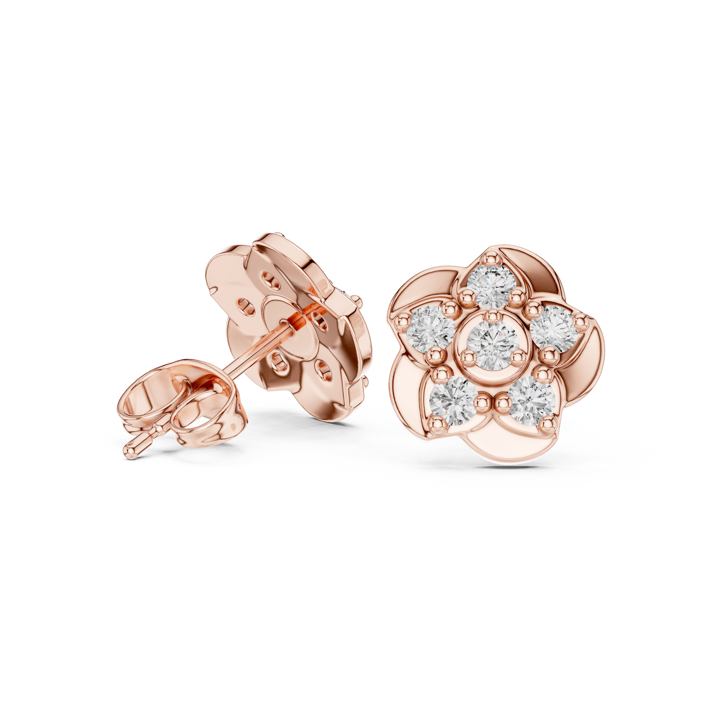 light Weight Diamond Earing Stud 3dm and stl Files
