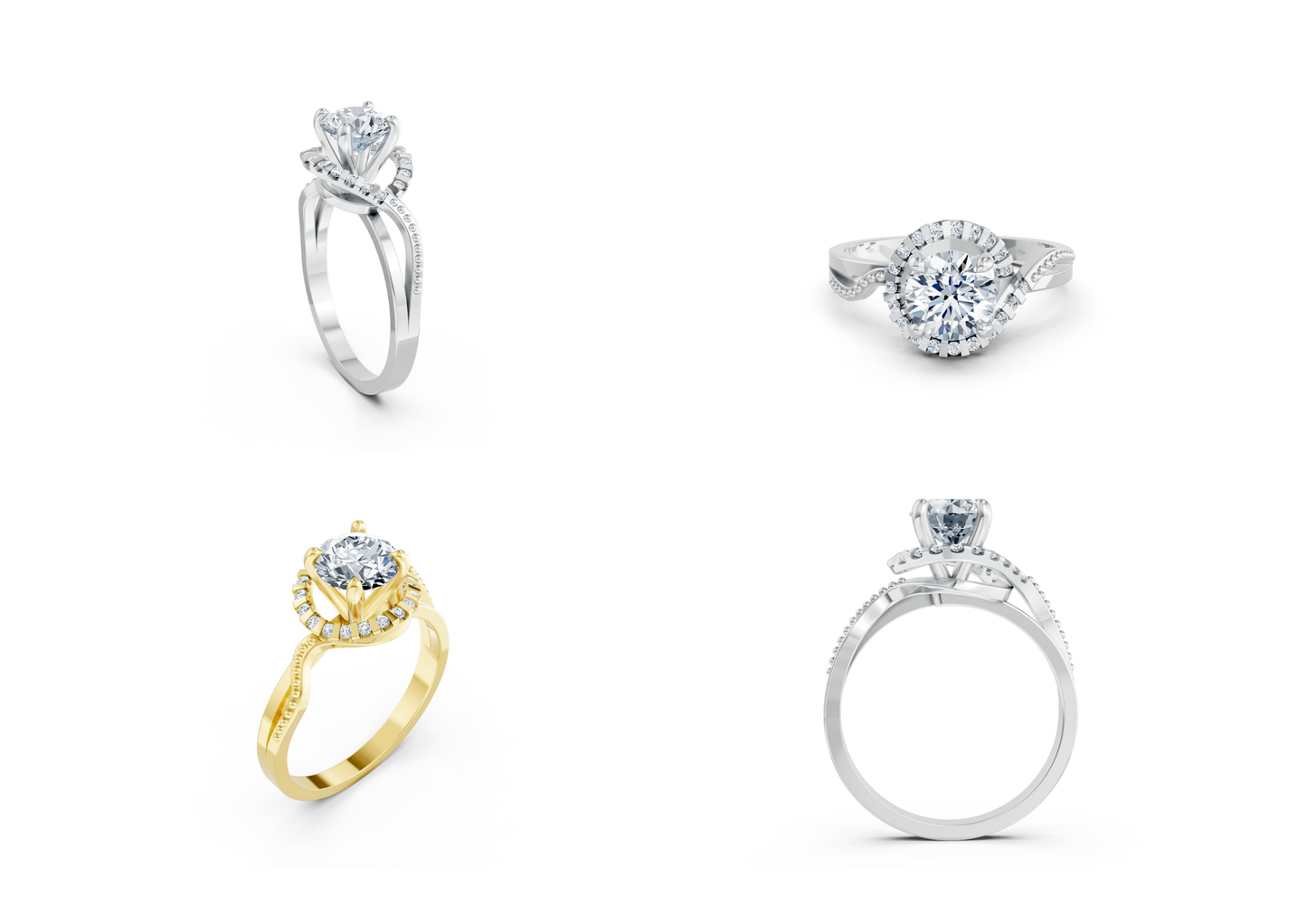 25 Engagements Rings CAD files-3dm Printable Jewelry Collection(part 5)