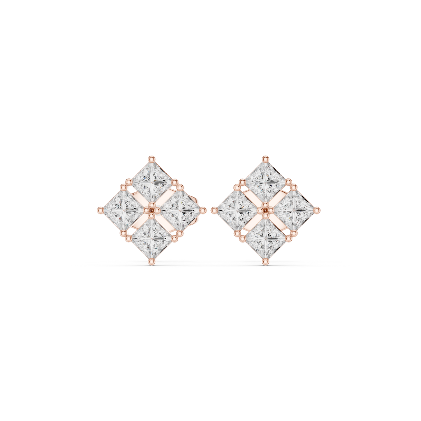Diamond Stud Earrings CAD Files – 25 Model Collection | 3DM & STL Download"