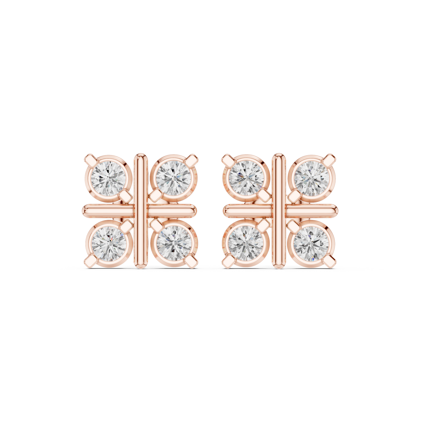 Diamond Stud Earrings CAD Files – 25 Model Collection | 3DM & STL Download"