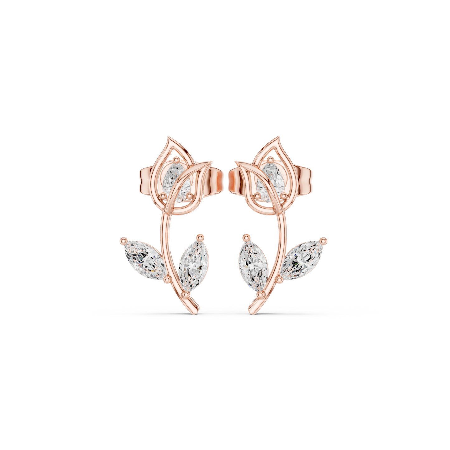 Diamond Stud Earrings CAD Files – 25 Model Collection | 3DM & STL Download"