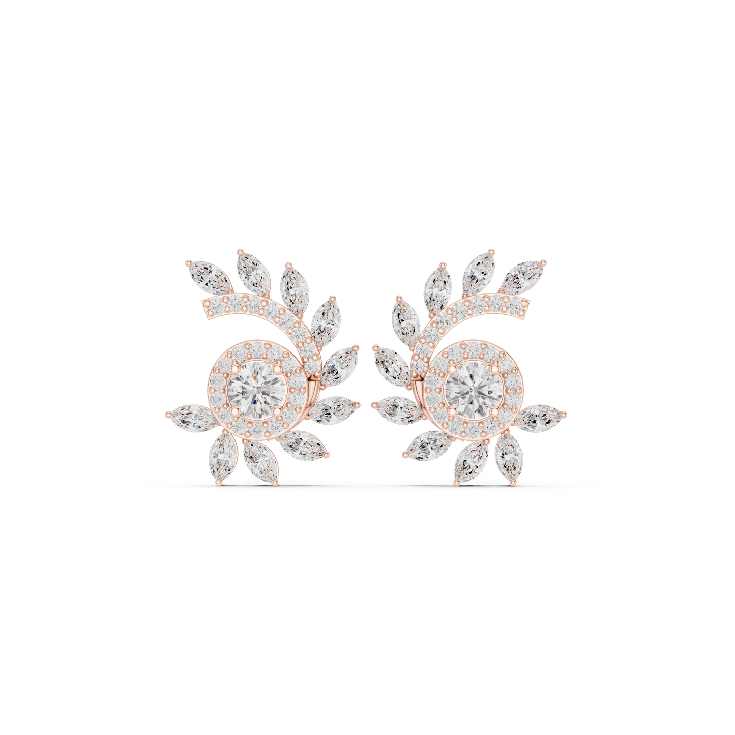 Diamond Stud Earrings CAD Files – 25 Model Collection | 3DM & STL Download"