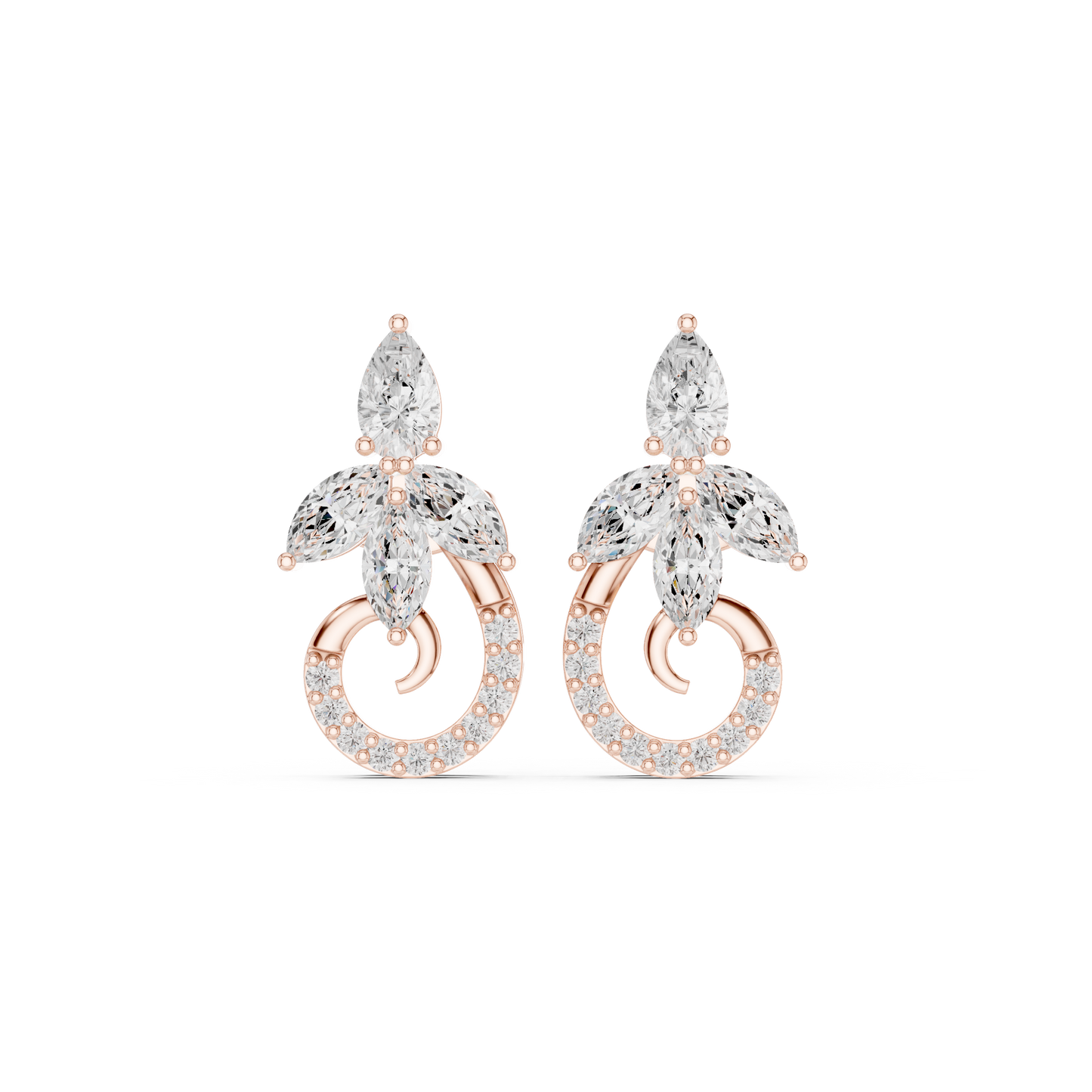 Diamond Stud Earrings CAD Files – 25 Model Collection | 3DM & STL Download"