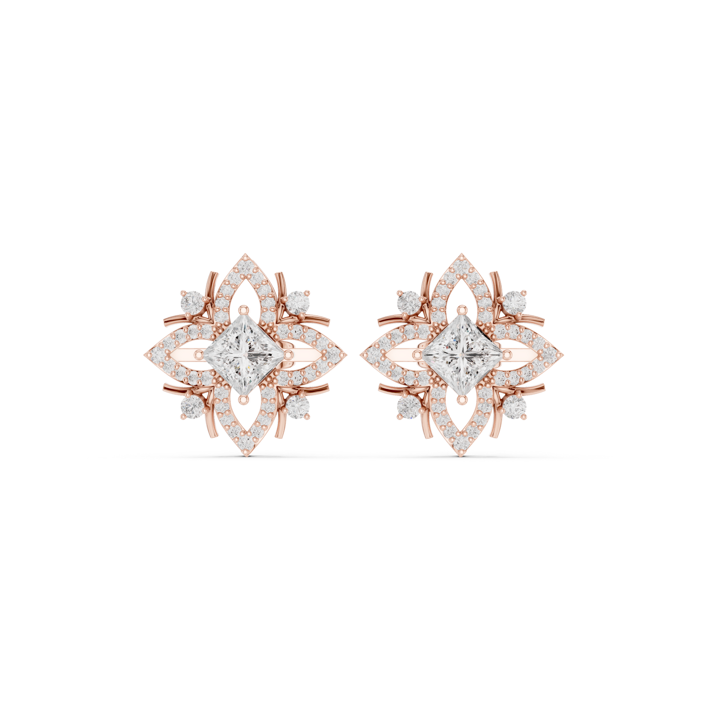 Diamond Stud Earrings CAD Files – 25 Model Collection | 3DM & STL Download"