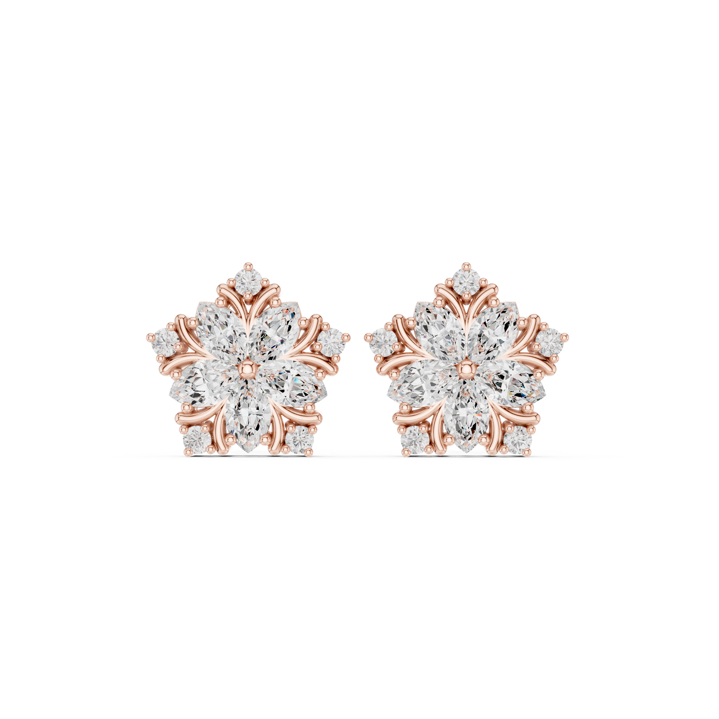 Diamond Stud Earrings CAD Files – 25 Model Collection | 3DM & STL Download"