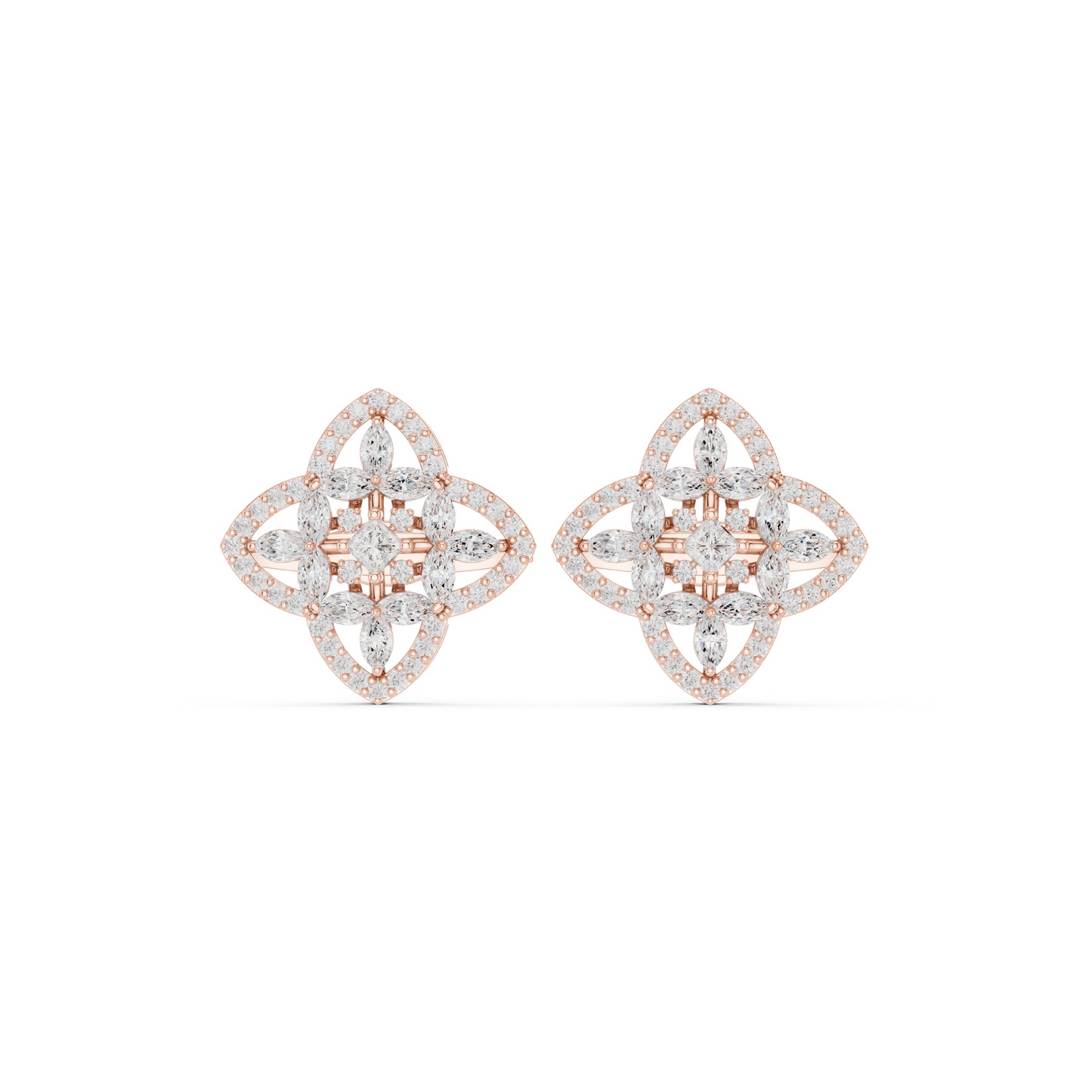 Diamond Stud Earrings CAD Files – 25 Model Collection | 3DM & STL Download"