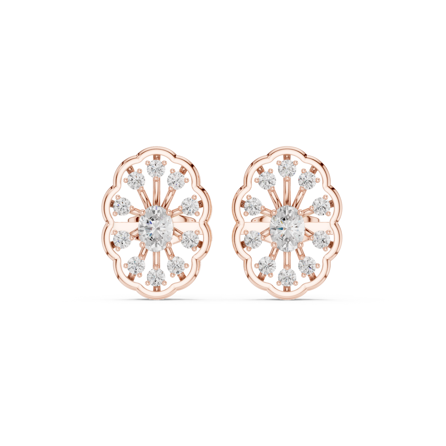 Diamond Stud Earrings CAD Files – 25 Model Collection | 3DM & STL Download"