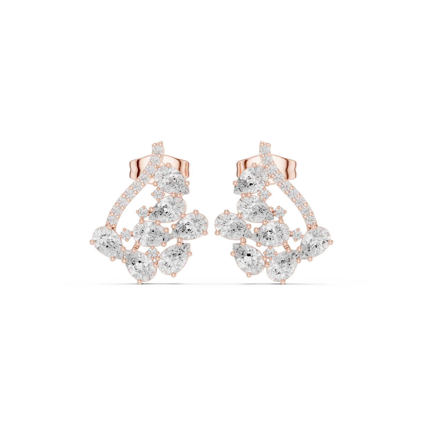 Diamond Stud Earrings CAD Files – 25 Model Collection | 3DM & STL Download"