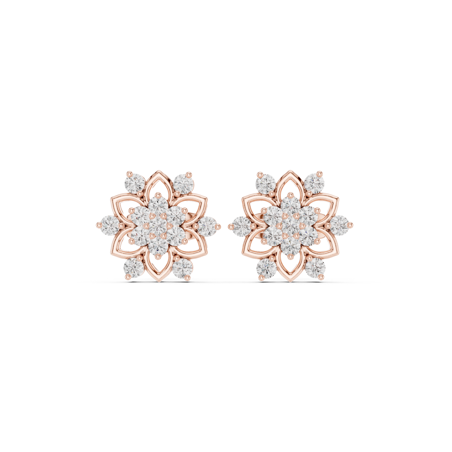 Diamond Stud Earrings CAD Files – 25 Model Collection | 3DM & STL Download"